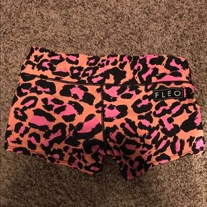 Fleo pink and orange cheetah original shorts